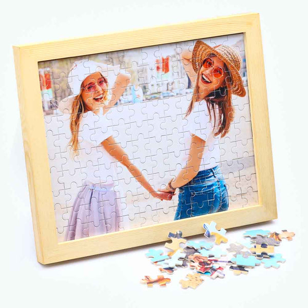 Personalisierte Bild Puzzlerahmen aus Holz